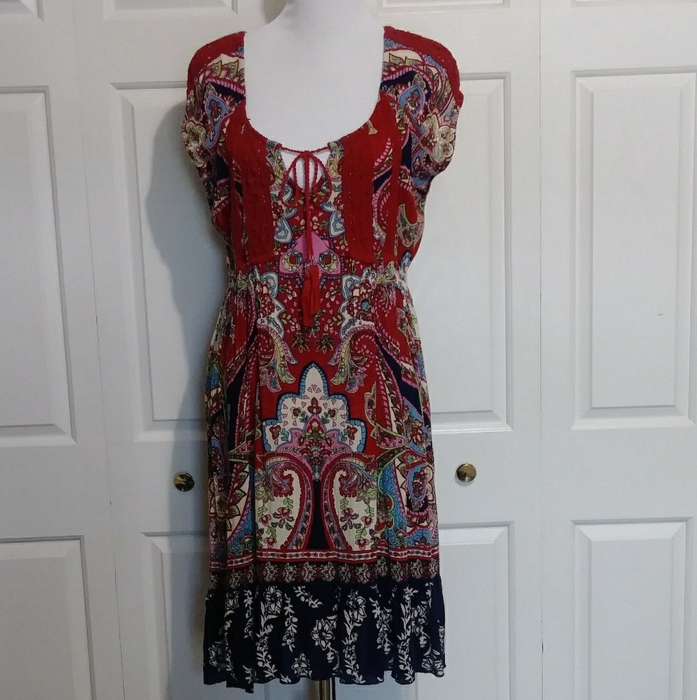 dressbarn Boho Inspired Dress - Multi Color